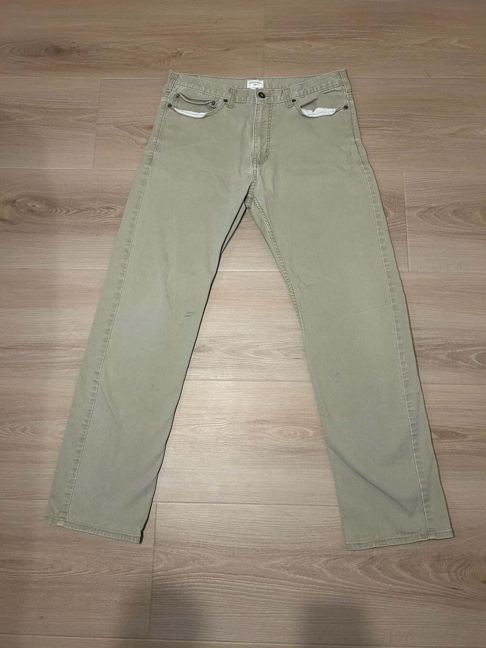Dockers Straight Fit Size 34x30 Olive Green Cotton Pants